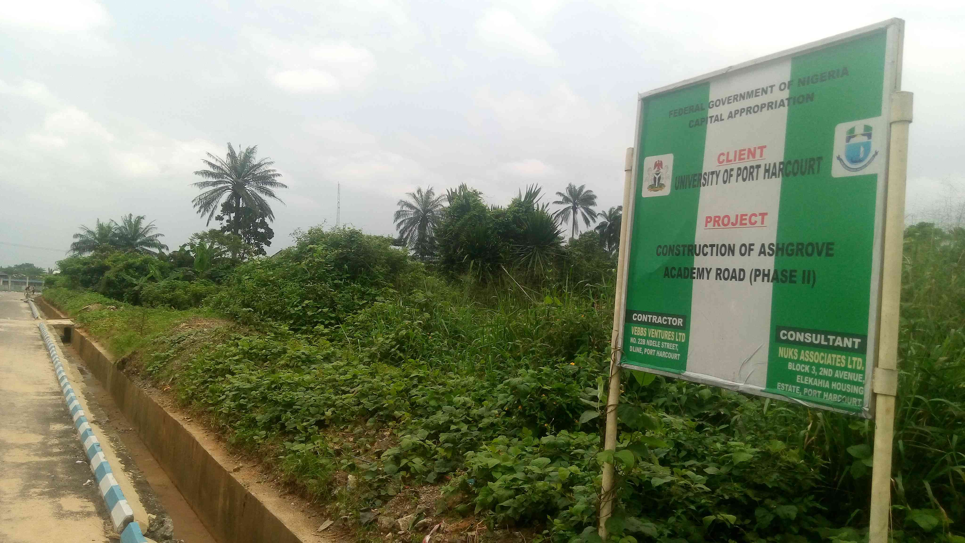 Construction Of Access Road To Ashgrove Academy Phase I &Ii
