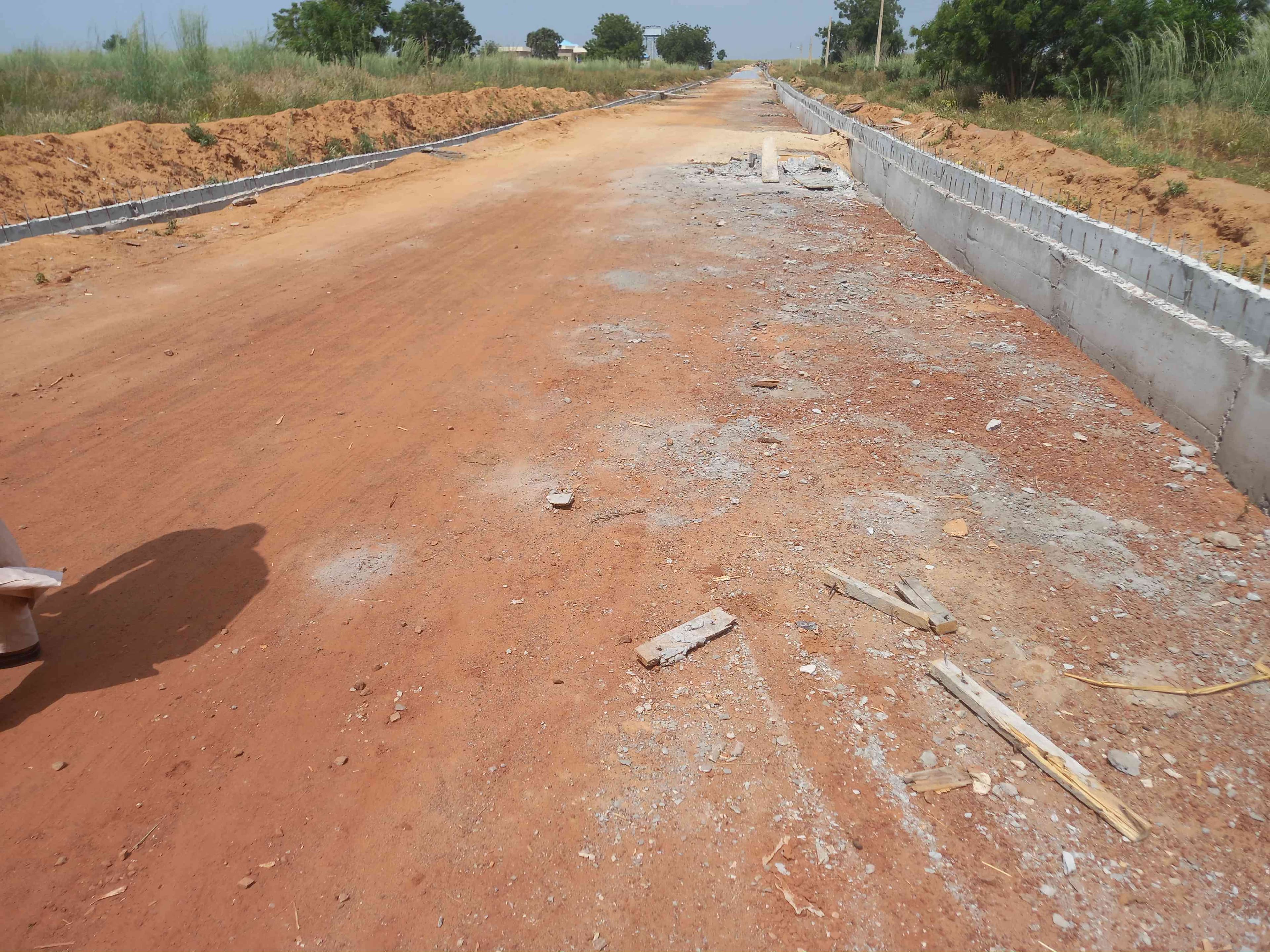 Construction Of Road Network With Solar Street Lights At The University Permanent Site:
Construction Of 0.4Km Surface Dressed Road With Side Drains At The University Main Campus.