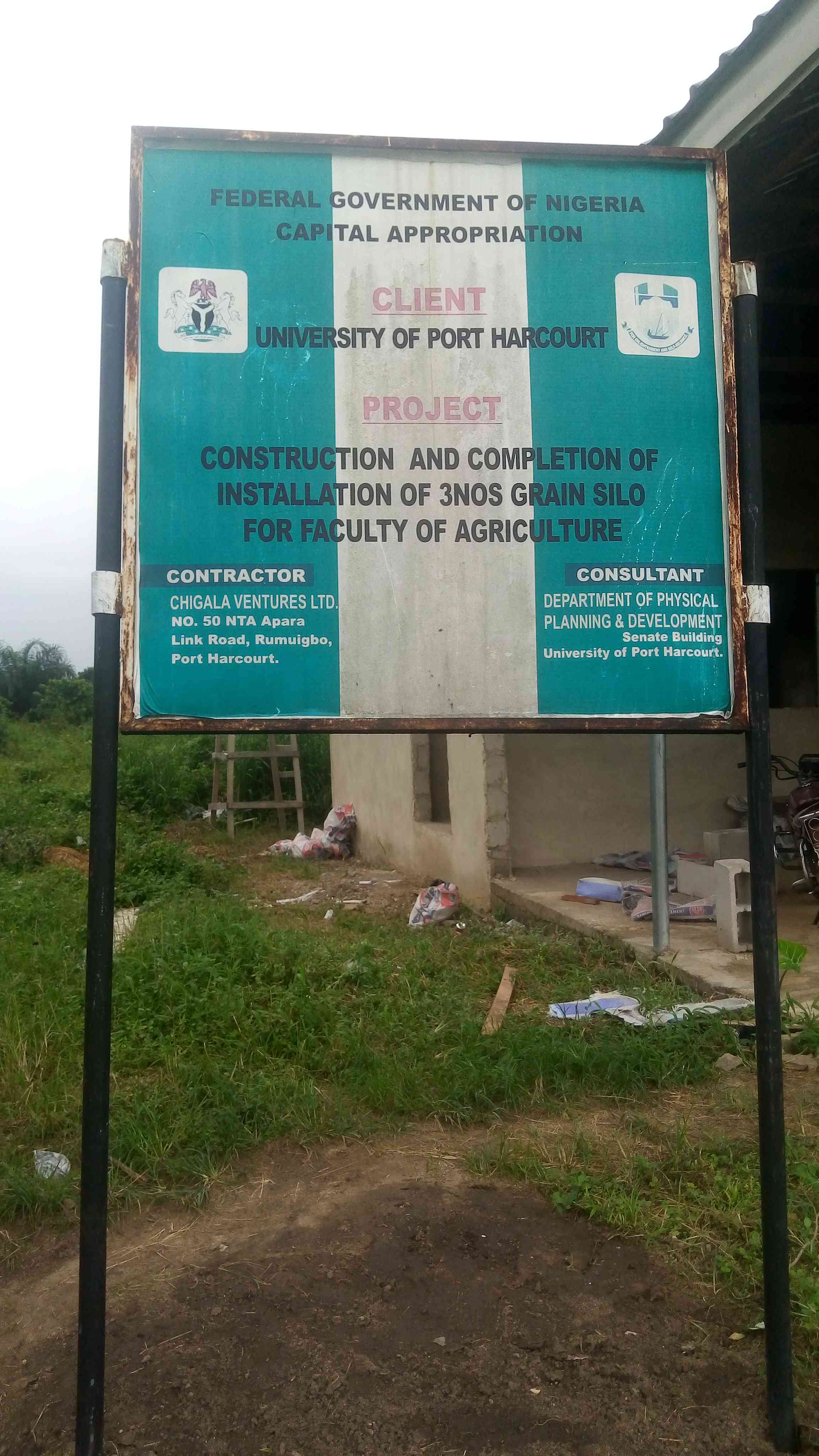 Fabrication And Complete Installation Of 3No Grain Silos For Faculty Of Agriculture