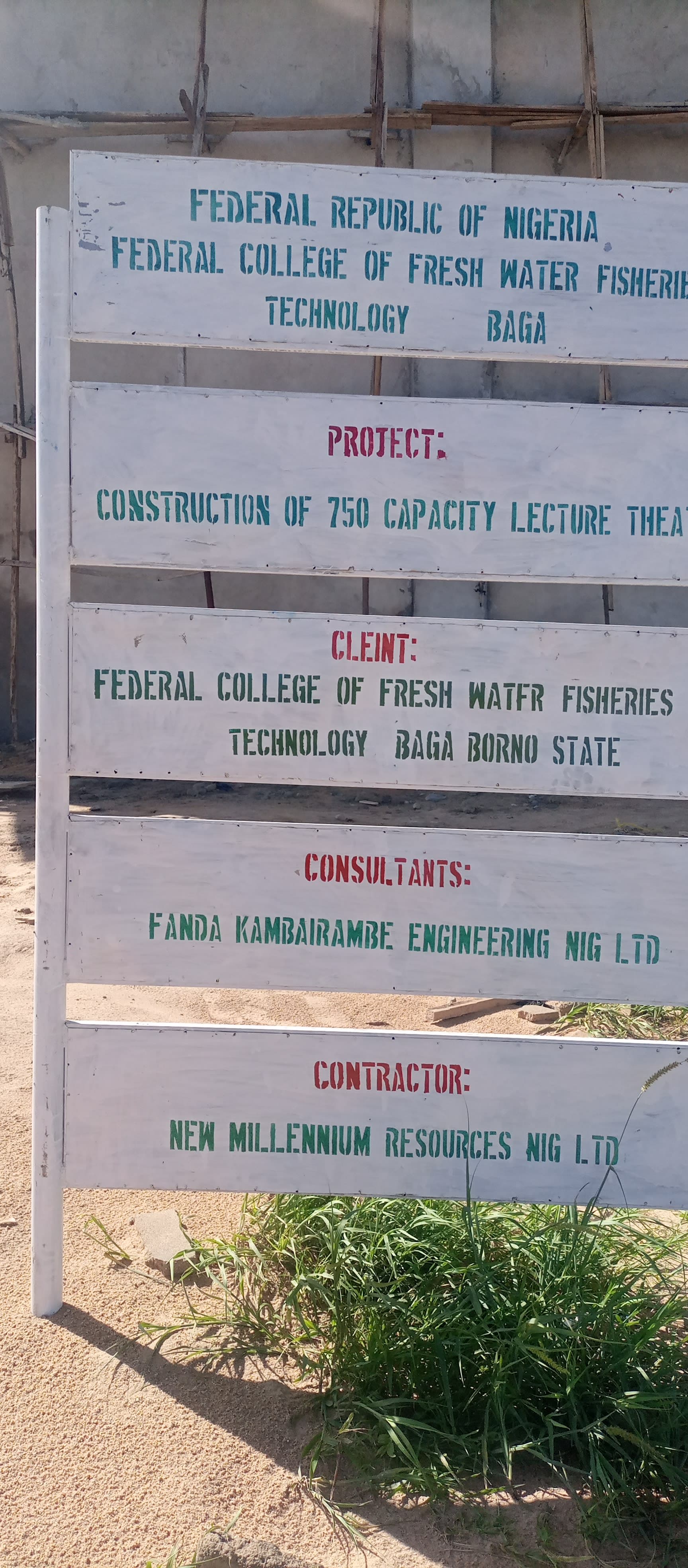 Construction Of 750 Lecture Theater In Maiduguri