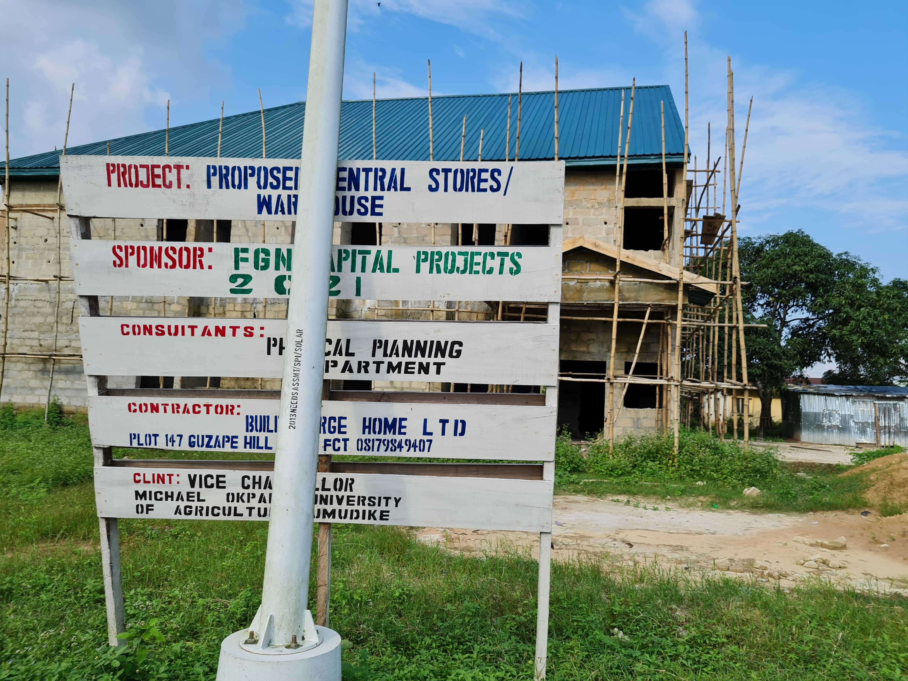 Construction Of Central Store Of The University