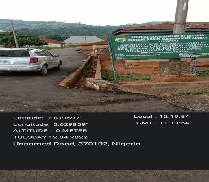 Rehabilitation Of 1Km Road Along Federal Hospital, Odo Oro Ekiti In Ikole/Oye Federal Constituency Of Ekiti State