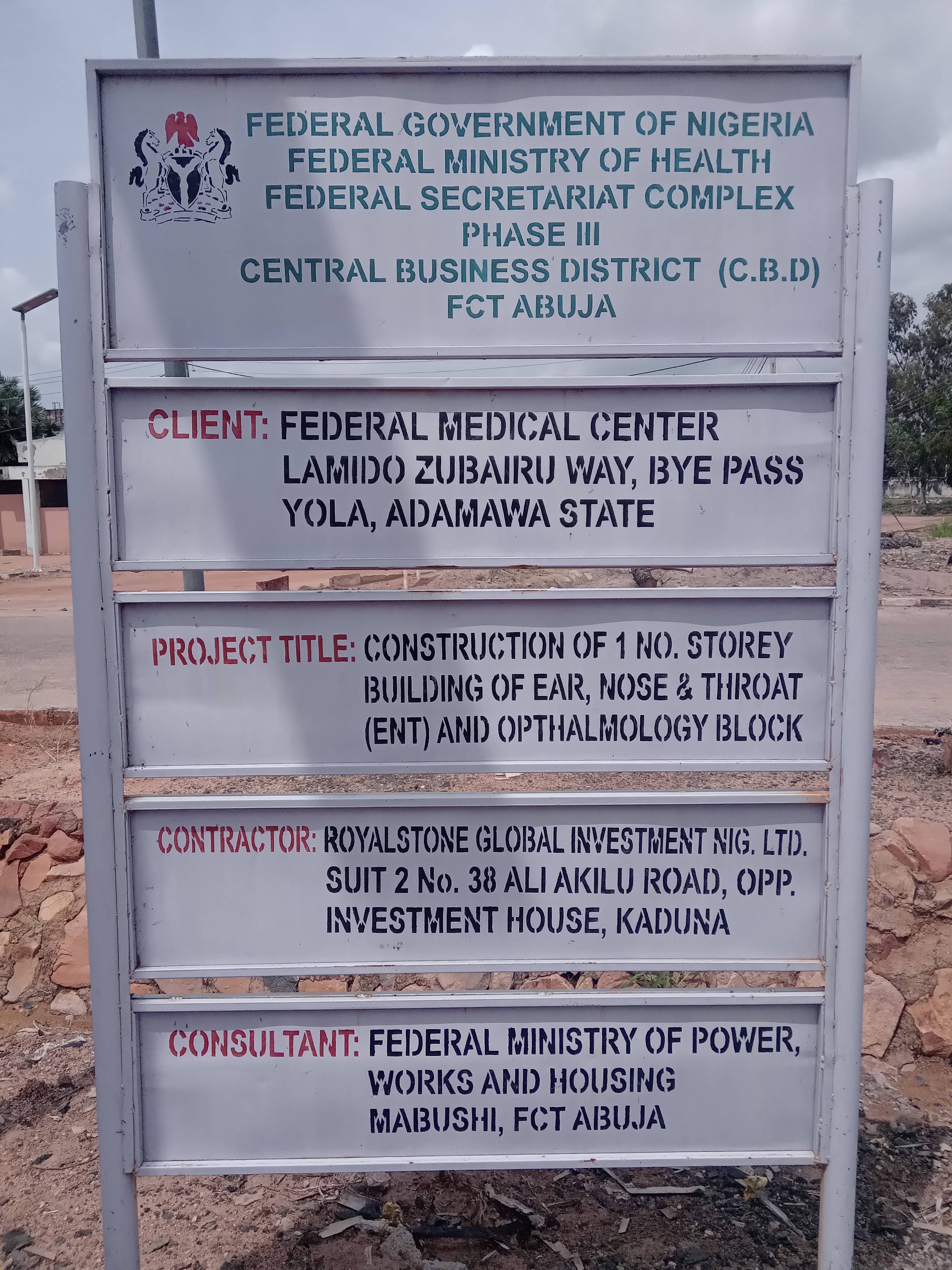 Construction Of 1 No. Storey Building Of Ear, Nose & Throat (Ent) And Ophthalmology Block