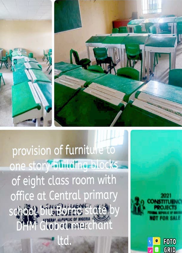 Provision Of Furniture To One (1) Story Building Block Of Eight (8) Classrooms With Office At Biu Central Primary School, Biu Lga, Borno State