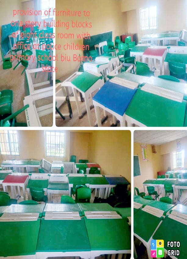 Provision Of Furniture To One (1) Storey Block Of Eight (8) Classrooms With Office At Police Children Primary School, Biu Lga, Borno State
