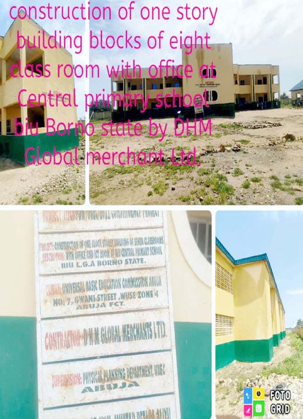 Construction Of One (1) Story Building Block Of Eight (8) Classrooms With Office At Central Primary School, Biu, Biu Lga, Borno State